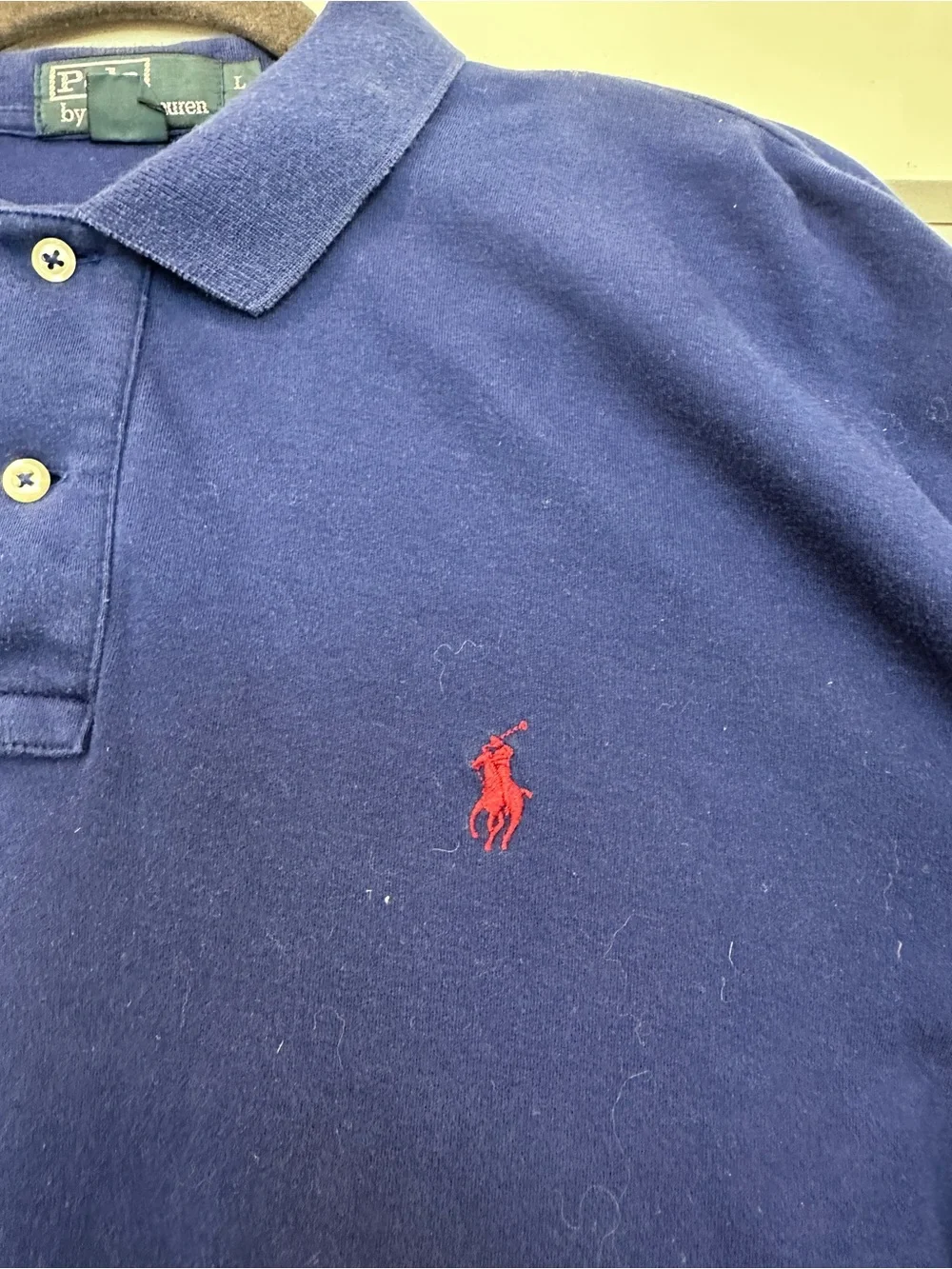 Polo Ralph Lauren Men's Large Shirt Short-sleeve Button-up Classic Fit Blue